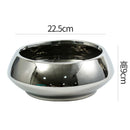 Axyaa Silver Ceramic Flower Pots Large Succulent Planter Vase Garden Balcony Decor
