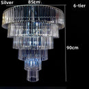 Axyaa Crystal Ice Bar Chandelier: Modern Wedding Stage Banquet Ceiling Pendant Lamp