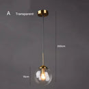 Axyaa Nordic Glass Ball Chandelier for Home Decor Lighting Fixtures