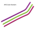 Axyaa Kids Silicone Straws - 6 Vibrant Reusable Straws for Water, Juice, Cocktails