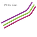 Axyaa Kids Silicone Straws - 6 Vibrant Reusable Straws for Water, Juice, Cocktails