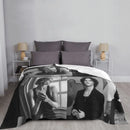 Axyaa Mason Thames Baby Hair Blanket - Black and White Collage Blanket