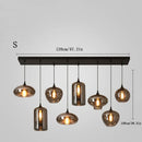 Axyaa Grey Glass Pendant Light for Dining and Bar, Industrial Chandelier