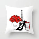 Axyaa Red Cartoon Cushion Cover 45x45cm - Modern Leisure Home Decor Pillow