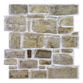 Axyaa 3D Faux Stone Tile Stickers, Matte Finish, 30cm x 30cm, Water and Mold Resistant