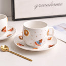 Axyaa Ceramic Donut Coffee Cup & Saucer Set: Creative Design, Perfect for Morning Coffee