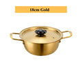 Axyaa Stainless Steel Ramen Pot with Lid - Non-Stick Saucepan for Induction Cooker