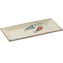 Axyaa Ceramic Sushi Plate - Japanese-style Rectangular Dish & Fried Fish Plate