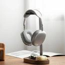 Axyaa Wooden Aluminum Headphone Stand Universal Desktop Storage Stand