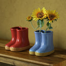 Axyaa Cartoon Boots Flower Pot | Crude Pottery Garden Vase for Floral Arrangements