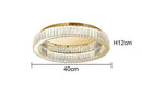 Axyaa Crystal Circle LED Chandelier: Modern Ceiling Light for Home Decor