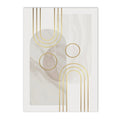 Modern Geometry Marble Gold Line Canvas Art Print by Axyaa