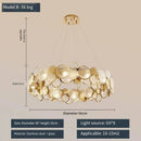 Gold Crystal Chandelier Ring Pendant LED Lamp for Luxe Living Room by Axyaa