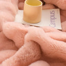 Axyaa Winter Light Luxury Rabbit Plush Blanket - Double-Sided Premium Plush Bedding