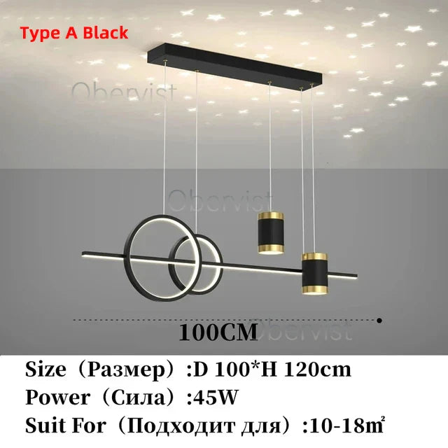 Axyaa Nordic LED Pendant Lights for Dining Table Kitchen Chandelier - Modern Minimalist Design