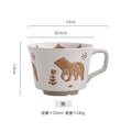 Axyaa Ceramic Coffee Mug with Vintage Wildlife Pattern