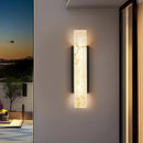 Axyaa Marble LED Wall Light: Modern Minimalist Outdoor Waterproof Porch Lamp.