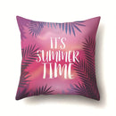 Axyaa Summer Coconut Tree Beach Sun Scene Pillow Cover 45x45cm