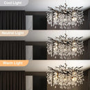 Axyaa Crystal Chandelier: Luxurious French Branch Lamp for Light Luxury Living Room