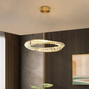 Axyaa Italian Crystal Chandelier: Luxury Minimalist Lighting for Elegant Living Spaces