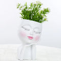 Axyaa Creative Garden Face Gill Resin Flower Pot for Home Decor