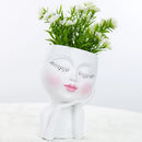 Axyaa Creative Garden Face Gill Resin Flower Pot for Home Decor