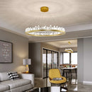 Axyaa LED Crystal Pendant Chandelier for Living Room, Dining, Bedroom & Hall