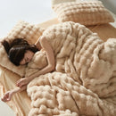 Axyaa Autumn/Winter Rabbit Fleece 4-Piece Bedding Set