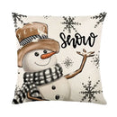 Axyaa Christmas Letter Print Throw Pillow Cover for Festive Home Decor