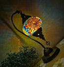 Axyaa Turkish Mosaic Table Lamp: Handcrafted Vintage Art Deco Glass Bedside Light