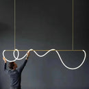 Axyaa Musical Note Pendant Light Modern LED Ceiling Chandelier for Home Decor