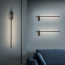 Axyaa Rotatable Copper Long Strip LED Wall Lamp for Living Room Bedroom Luxe Lighting.