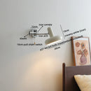 Axyaa Swing Arm LED Wall Sconce Modern Stair Light Pull Chain Switch