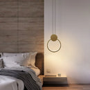 Axyaa Nordic Brass LED Pendant Chandelier Cozy Modern Bedroom Light Fixtures