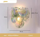 Axyaa French Colored Glass Wall Lamp for Bedroom Living Room - Creative Room Hotel Lighting