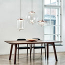 Axyaa Blue Glass LED Pendant Lamp for Coffee Shop & Bar Counter Chandelier