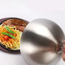 Axya Gold Stainless Steel Plate Cover for Western Style Food & BBQ Pot