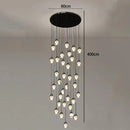 Axyaa Crystal Chandelier Stair Pendant Living Room Interior Lighting