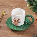 Axyaa Christmas Santa Claus Porcelain Tea Cup Set