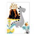 Axyaa Dinosaur Alphabet Number Custom Name Canvas Print Kids Room Decor