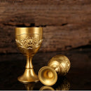 Axya Golden Goblet Set - Brass Wine Cups & Spirit Glass Collection