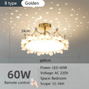 Axyaa Modern Gold Crystal Chandelier Nordic Luxury Ceiling Light for Living Room, Bedroom