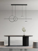Axyaa Nordic LED Ring Chandelier for Dining Room and Bar Lighting