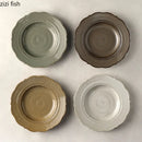Axyaa Handmade Ceramic Dining Plate Set Japan Style Restaurant Tableware