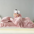 Axyaa Autumn/Winter Rabbit Fleece 4-Piece Bedding Set