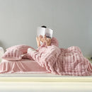 Axyaa Autumn/Winter Rabbit Fleece 4-Piece Bedding Set