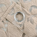 Axyaa Floral Jacquard Grommet Curtain for Home Decoration