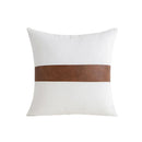 Axyaa PU Leather Patch Cushion Cover Simple Modern Home Decor Smooth Sofa Bed Pillow Cover
