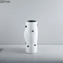 Axyaa Wave Point Resin Vase: Handcrafted Table Flower Ornament & Dried Flower Vessel