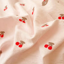 Axyaa Pink Tulip Duvet Set with Flat Sheet & Pillowcase Washed Cotton Queen Twin Full